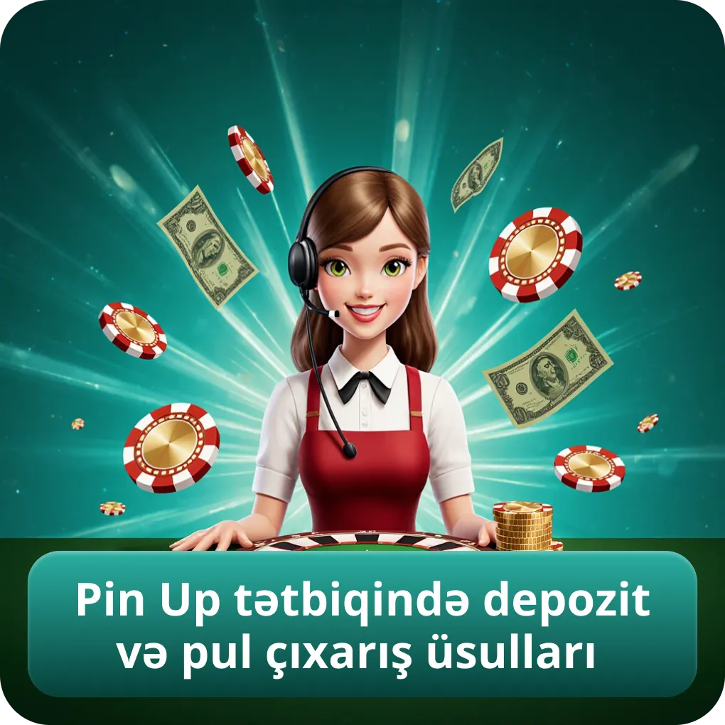 Pin Up tətbiqində depozit və pul çıxarış üsulları