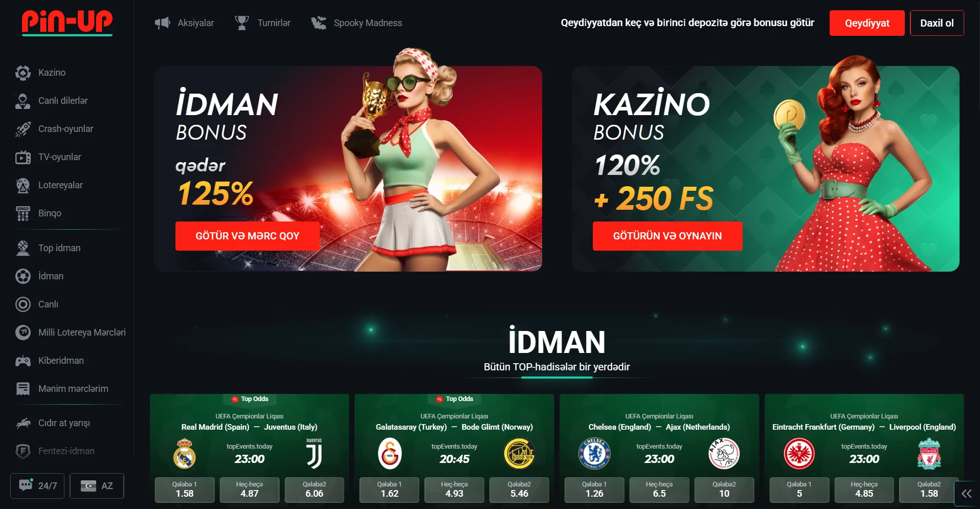 Pin Up kazino rəsmi saytı necə işləyir