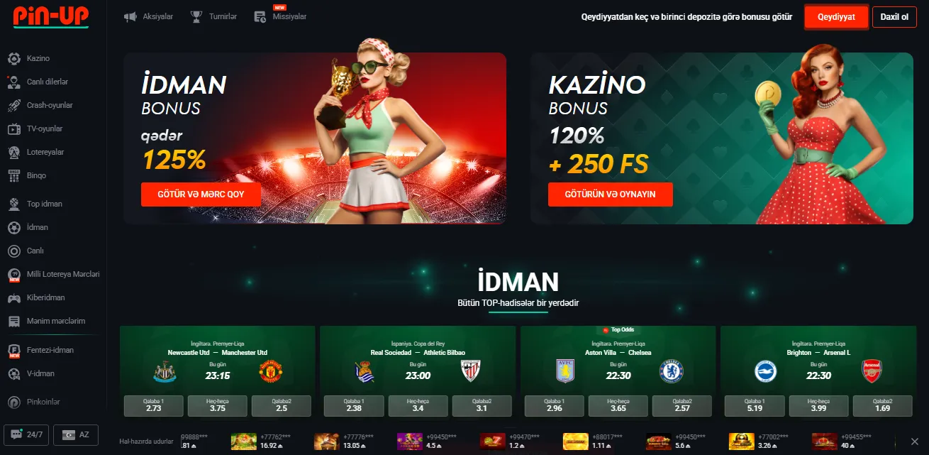 Mobil cihazlarda Pin Up giriş